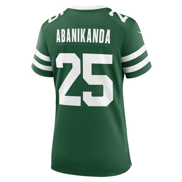 Israel Abanikanda New York Jets Nike Women's Team Game Jersey - Legacy Green