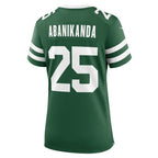 Israel Abanikanda New York Jets Nike Women's Team Game Jersey - Legacy Green