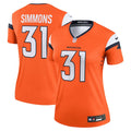 Justin Simmons Denver Broncos Nike Women's  Legend Jersey - Orange