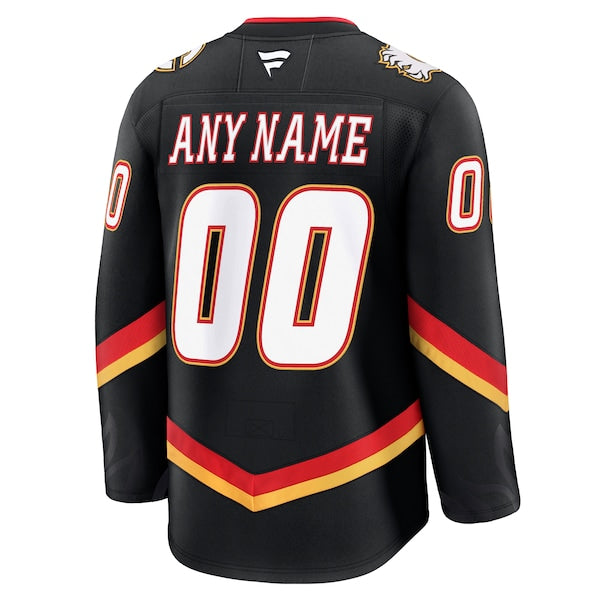 Calgary Flames  Alternate Premium Custom Jersey - Black/Red/White