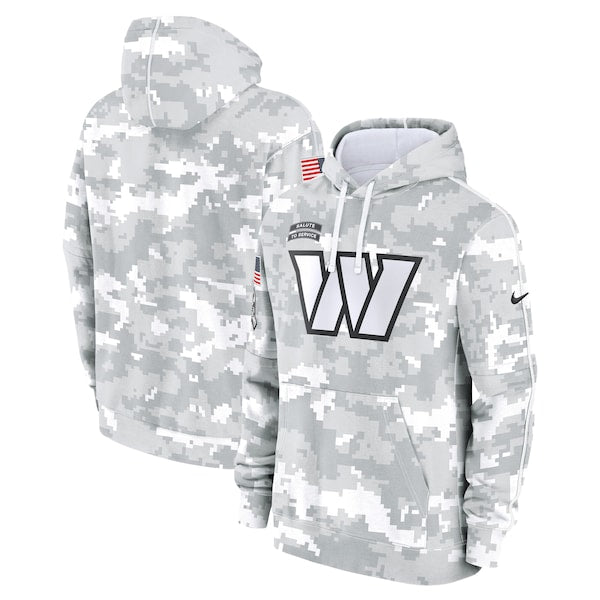 Washington Commanders Nike 2024 Salute to Service Club Fleece Pullover Hoodie - Arctic Camo