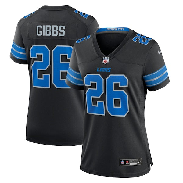 Jahmyr Gibbs Detroit Lions Nike Women's 2nd Alternate Game Jersey - Black