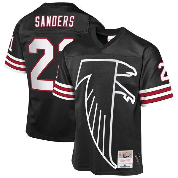 Deion Sanders Atlanta Falcons  Youth 1992 Throwback Fashion Jersey - Black