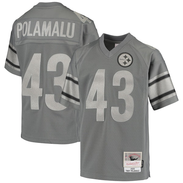 Troy Polamalu Pittsburgh Steelers Youth 2005 Retired Player Metal Replica Jersey - Charcoal