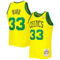 Larry Bird Boston Celtics  1985-86 Hardwood Classics Reload 3.0 Swingman Jersey - Gold