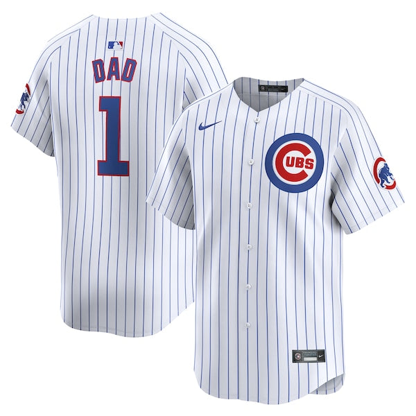Chicago Cubs Nike #1 Dad Home Limited Jersey - White