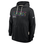 Detroit Lions Nike Tall 2025 NFL Crucial Catch Sideline Standard Issue Dri-FIT Hoodie - Black
