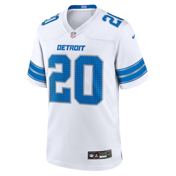 Barry Sanders Detroit Lions Nike Retired Player Game Jersey - White/Black/Blue