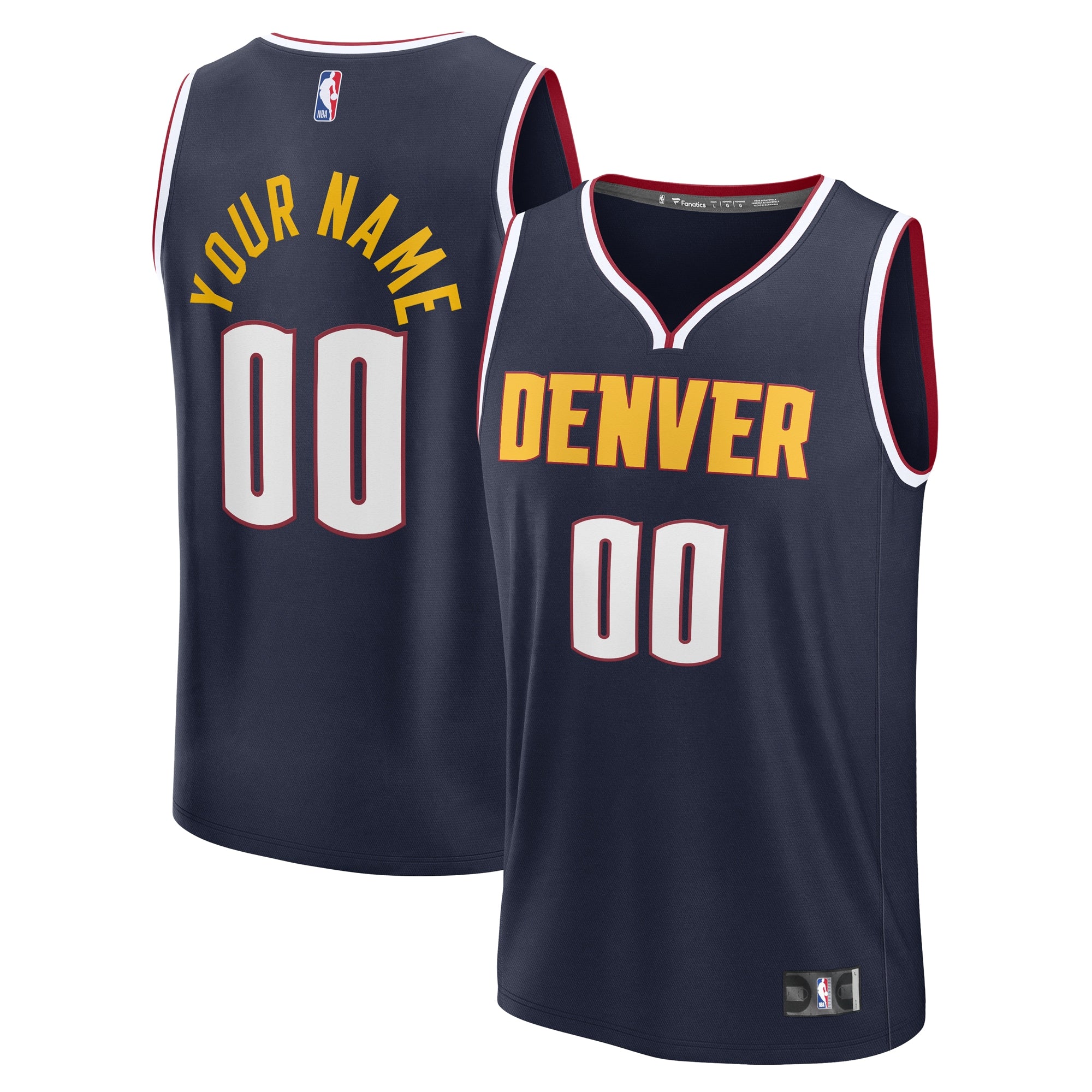 Denver Nuggets  Fast Break Custom Jersey Statement Edition - Blue/Navy