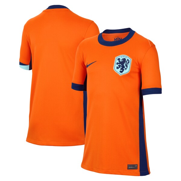 Netherlands National Team Nike Youth 2024 Home Replica Blank Jersey - Orange
