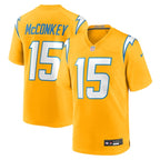 Ladd McConkey Los Angeles Chargers Nike Alternate Charger Power Game Player Jersey - Gold/Powder Blue/Navy