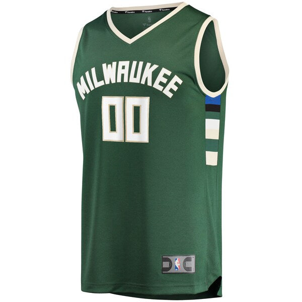 Milwaukee Bucks  Youth Fast Break Custom Replica Jersey Hunter Green - Icon Edition