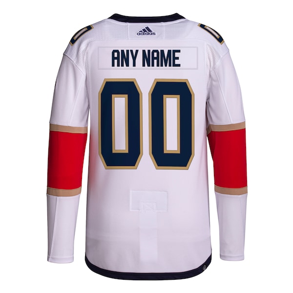Florida Panthers adidas  Away  Primegreen Authentic Custom Jersey - White