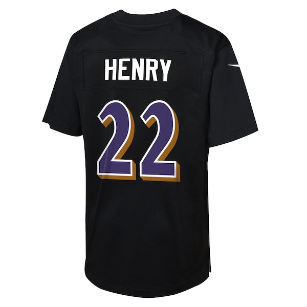 Derrick Henry Baltimore Ravens Nike Youth Fashion Game Jersey - Carbon Black