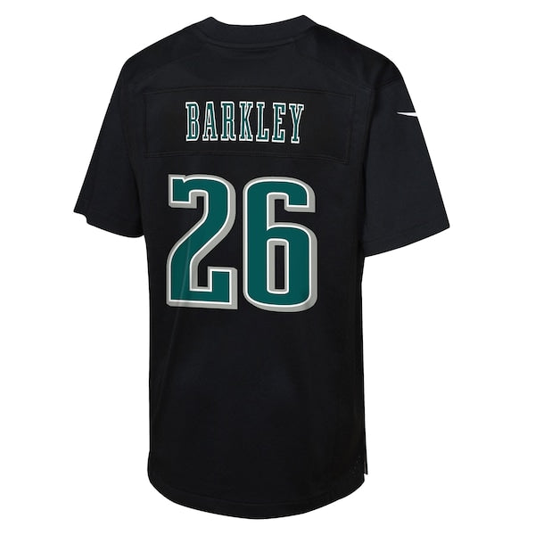 Saquon Barkley Philadelphia Eagles Nike Toddler Super Bowl LIX Patch Fashion Game Player Jersey - Carbon Black