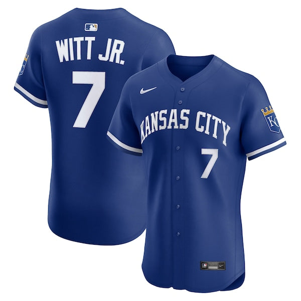 Bobby Witt Jr. Kansas City Royals Nike Alternate 2 Elite Player Jersey - Royal/White