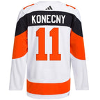 Travis Konecny Philadelphia Flyers adidas 2024 NHL Stadium Series Primegreen Authentic Player Jersey – White