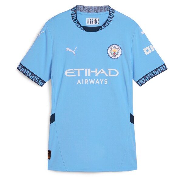 Manchester City Puma Women's 2024/25 Home Replica Custom Jersey - Light Blue