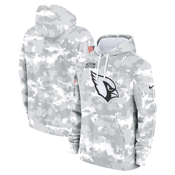 Arizona Cardinals Nike 2024 Salute to Service Club Fleece Pullover Hoodie - Arctic Camo
