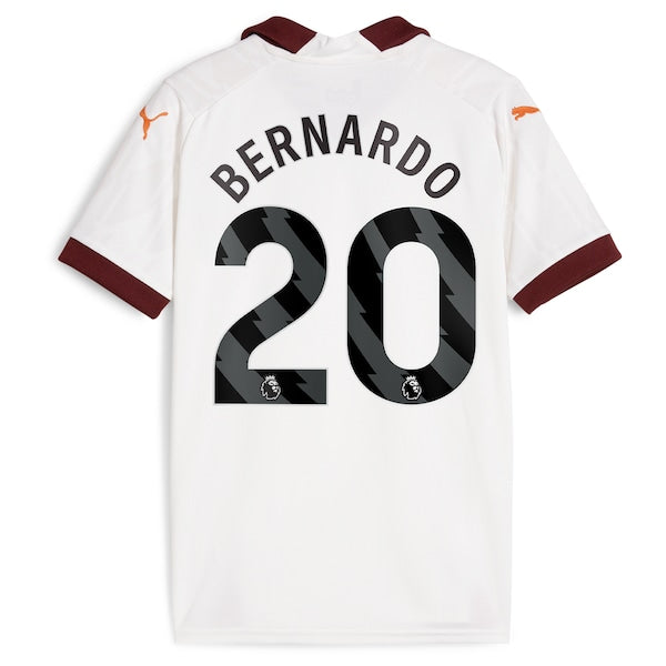 Bernardo Silva Manchester City Puma Youth 2023/24 Away Replica Jersey - White