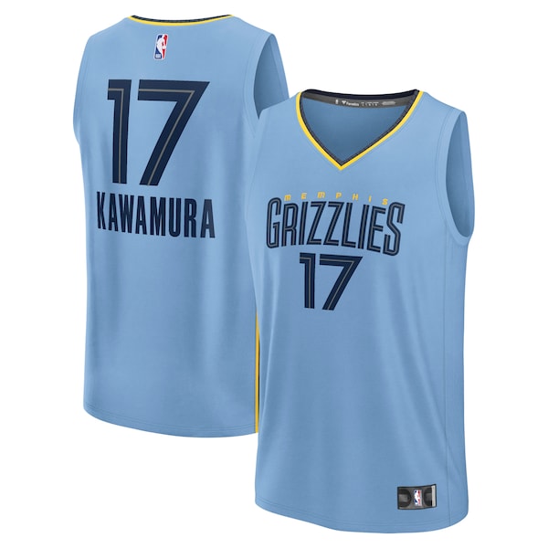Yuki Kawamura Memphis Grizzlies  Fast Break Replica Player Jersey - Statement Edition - Light Blue