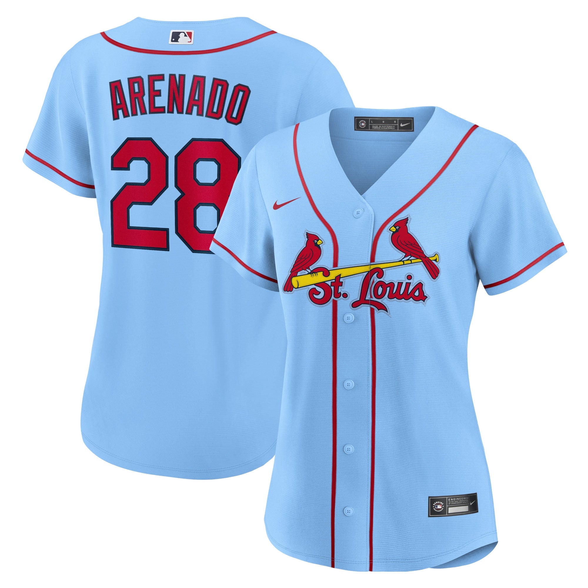 Nolan Arenado St. Louis Cardinals Nike Women's Home Replica Jersey - White/Light Blue/Cream