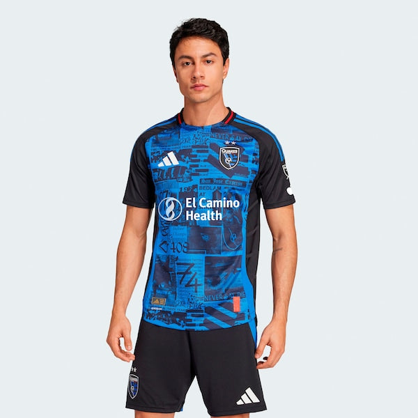 San Jose Earthquakes adidas 2025 Headliner Authentic Jersey - Black