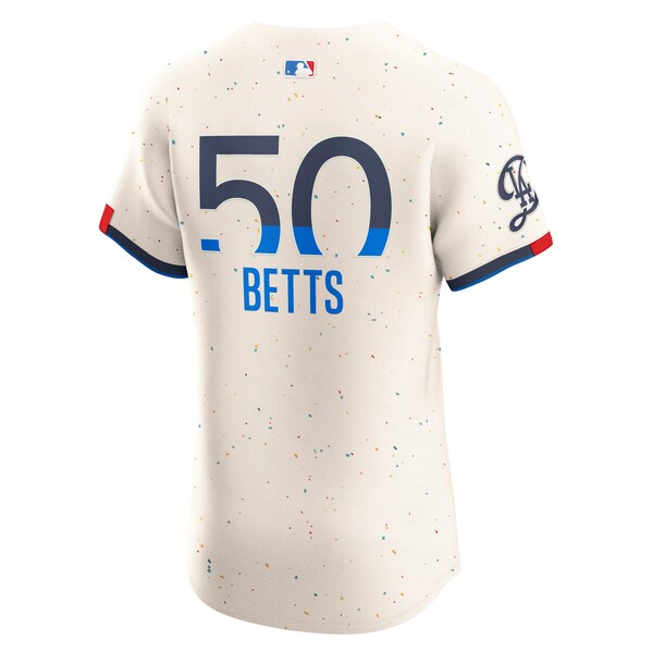 Mookie Betts Los Angeles Dodgers Nike City Connect Elite Jersey - Cream