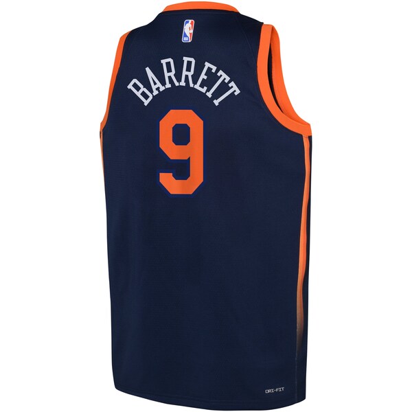 RJ Barrett New York Knicks Jordan Brand Youth Swingman Jersey - Statement - Navy