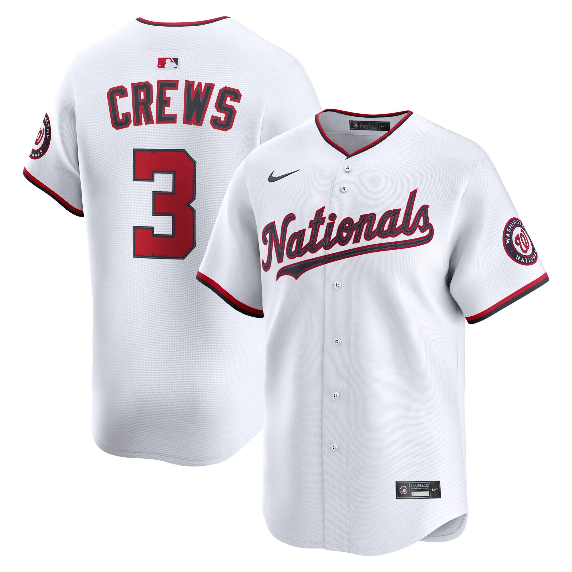 Dylan Crews Washington Nationals Nike Alternate Limited Jersey - Navy/White
