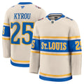 Jordan Kyrou St. Louis Blues  2025 NHL Winter Classic Premium Player Jersey - Cream