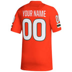 Miami Hurricanes adidas Custom White Premier Football Jersey - Orange
