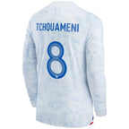 Aurélien Tchouaméni France National Team Nike 2022/23 Away Breathe Stadium Replica Long Sleeve Jersey - White