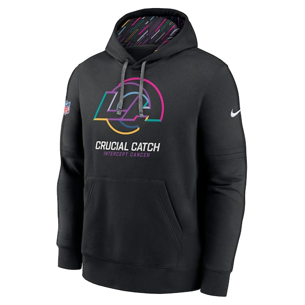 Los Angeles Rams Nike 2024 NFL Crucial Catch Club Pullover Hoodie - Black