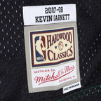 Kevin Garnett Boston Celtics Hardwood Classics 2007/08 Split Swingman Jersey - Black/Kelly Green