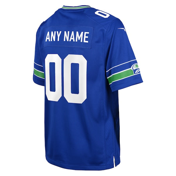Seattle Seahawks Nike Youth Throwback Custom Jersey - Royal