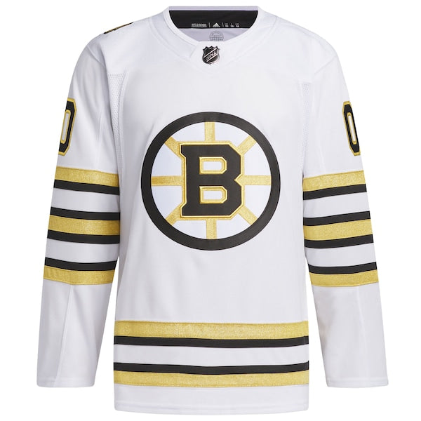 Boston Bruins adidas   100th Anniversary Primegreen Authentic Custom Jersey - White