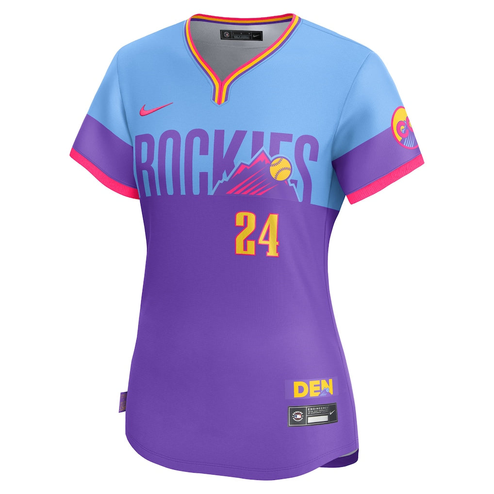 Ryan McMahon Colorado Rockies Nike Women's 2025 City Connect Limited Player Jersey - Purple/Light Blue