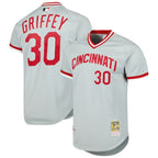 Ken Griffey Jr. Cincinnati Reds 2004 Cooperstown Collection Authentic Throwback Jersey - Gray