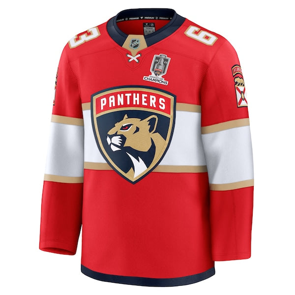 Brad Marchand Florida Panthers  Home 2025 Stanley Cup Champions Premium Patched Jersey - Red