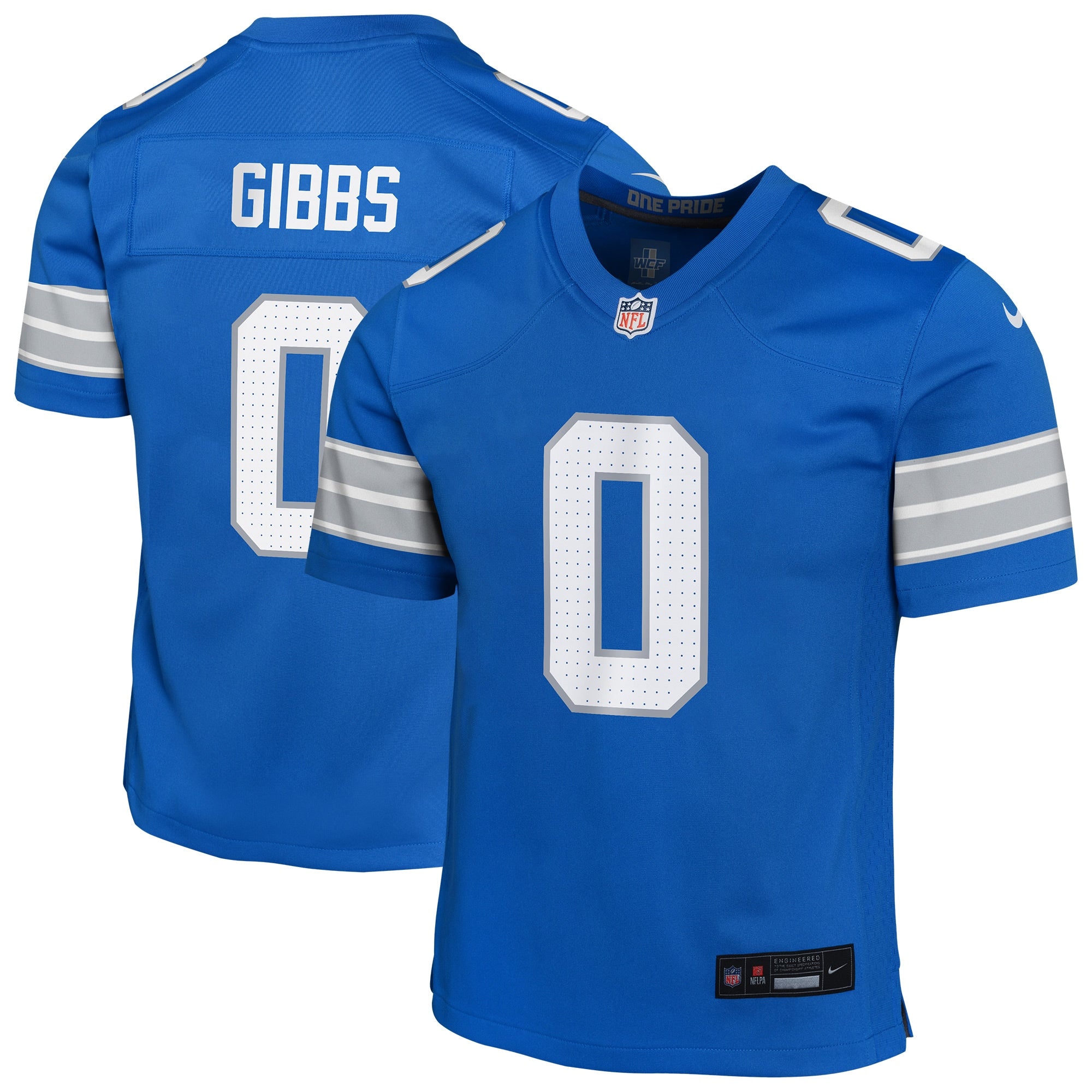 Jahmyr Gibbs Detroit Lions Nike Youth Alternate Game Jersey - Black/White/Blue