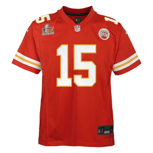 Patrick Mahomes Kansas City Chiefs Nike Youth Super Bowl LIX Game Player Jersey - Red