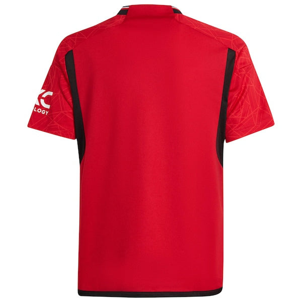 Manchester United adidas Youth 2023/24 Home Replica Jersey - Red