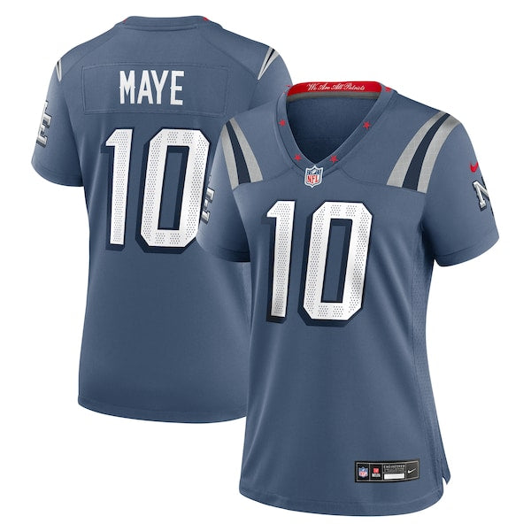 Drake Maye New England Patriots Nike Women's 2025 Rivalries Collection Game Jersey - Storm Blue