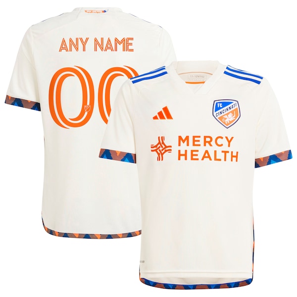 FC Cincinnati adidas Youth 2024 The Canvas Kit Replica Custom Jersey - White