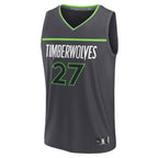 Rudy Gobert Minnesota Timberwolves  Fast Break Replica Player Jersey - Statement Edition - Black