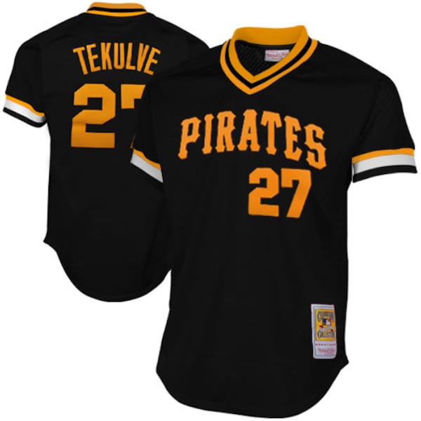 Pittsburgh Pirates Kent Tekulve 1982 Cooperstown Collection Authentic Practice Jersey - Black