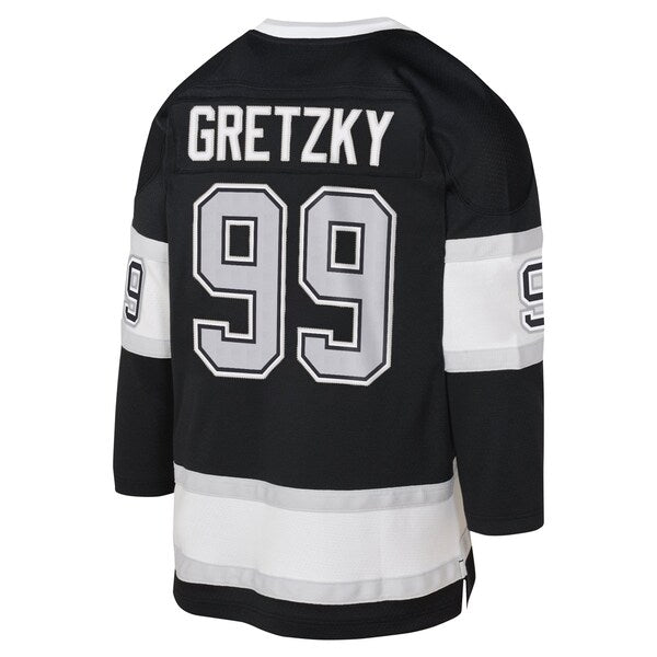 Wayne Gretzky Los Angeles Kings Youth 1992 Blue Line Player Jersey - Black