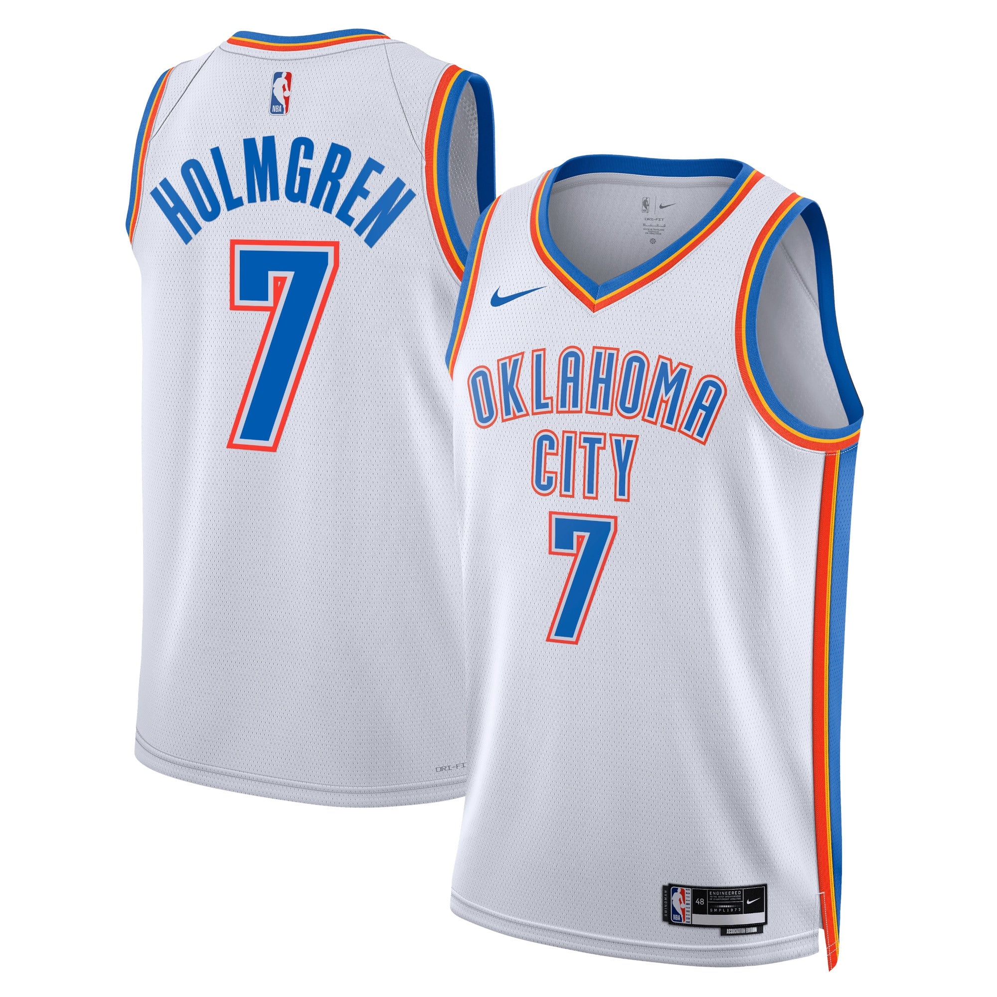 Chet Holmgren Oklahoma City Thunder Youth Nike Swingman Jersey - Association Edition - White