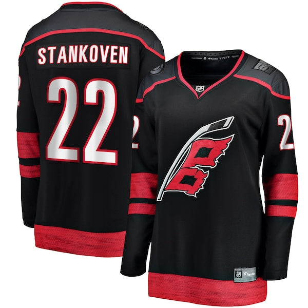 Logan Stankoven Carolina Hurricanes  Women's Home Breakaway Player Jersey - Black
